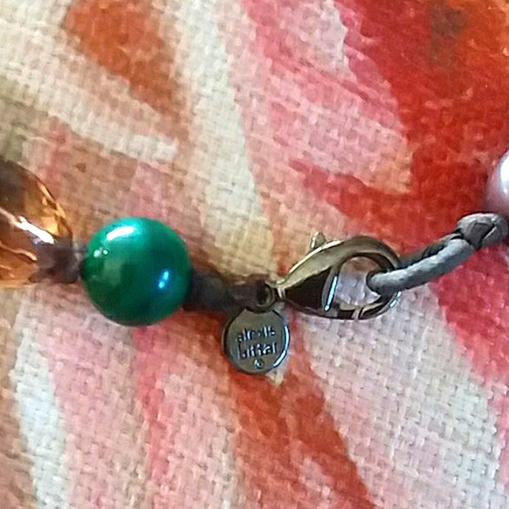 SOLD ALEXIS BITTAR malachite and quartz necklace - Picture 5 of 6